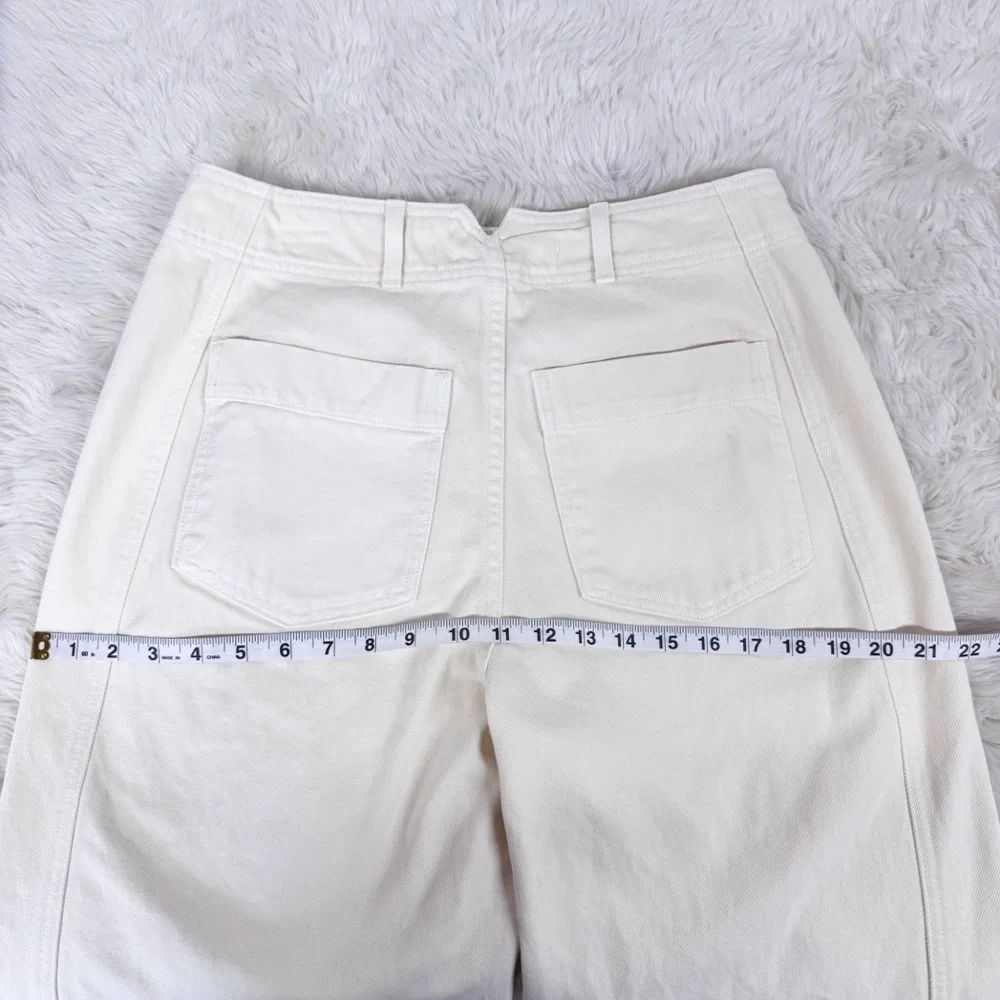 APIECE APART Meridian Straight Leg Relaxed Jean Size 30‎ Ecru Cream High Waist